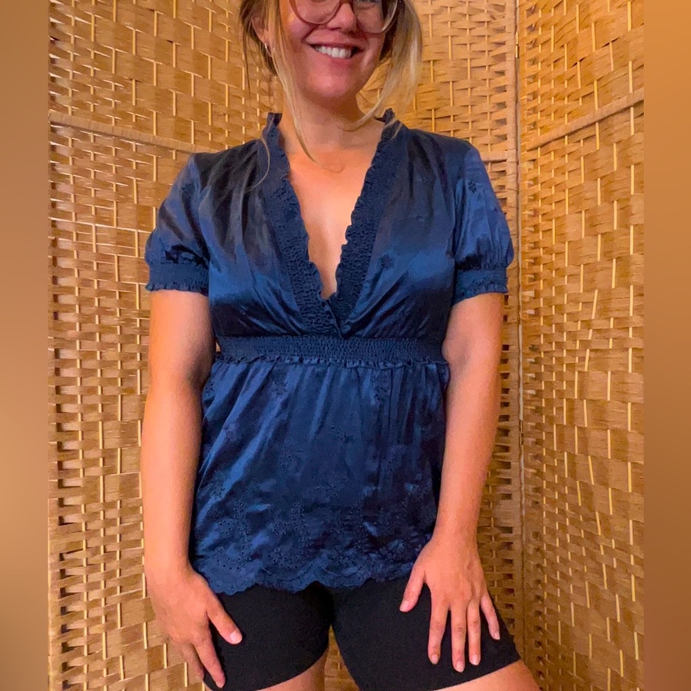 Boston Proper Babydoll Silk Blouse